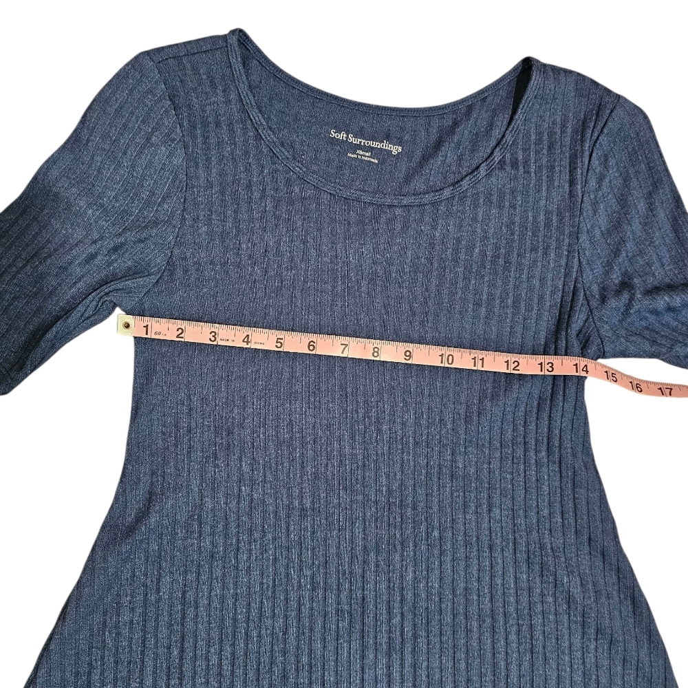 Soft Surroundings Womens XS Ribbed Knit Maxi Dress Elevated Minimalist Essential - Picture 4 of 6